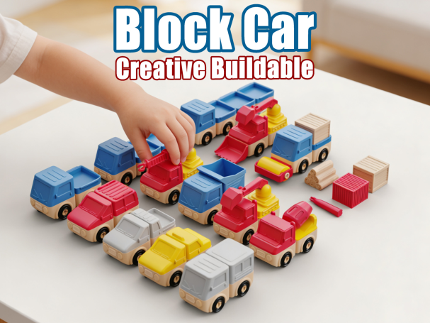 Mit den Block Cars entstehen aus einfachen Modulen spannende Fahrzeuge, die immer wieder neu kombiniert werden können.